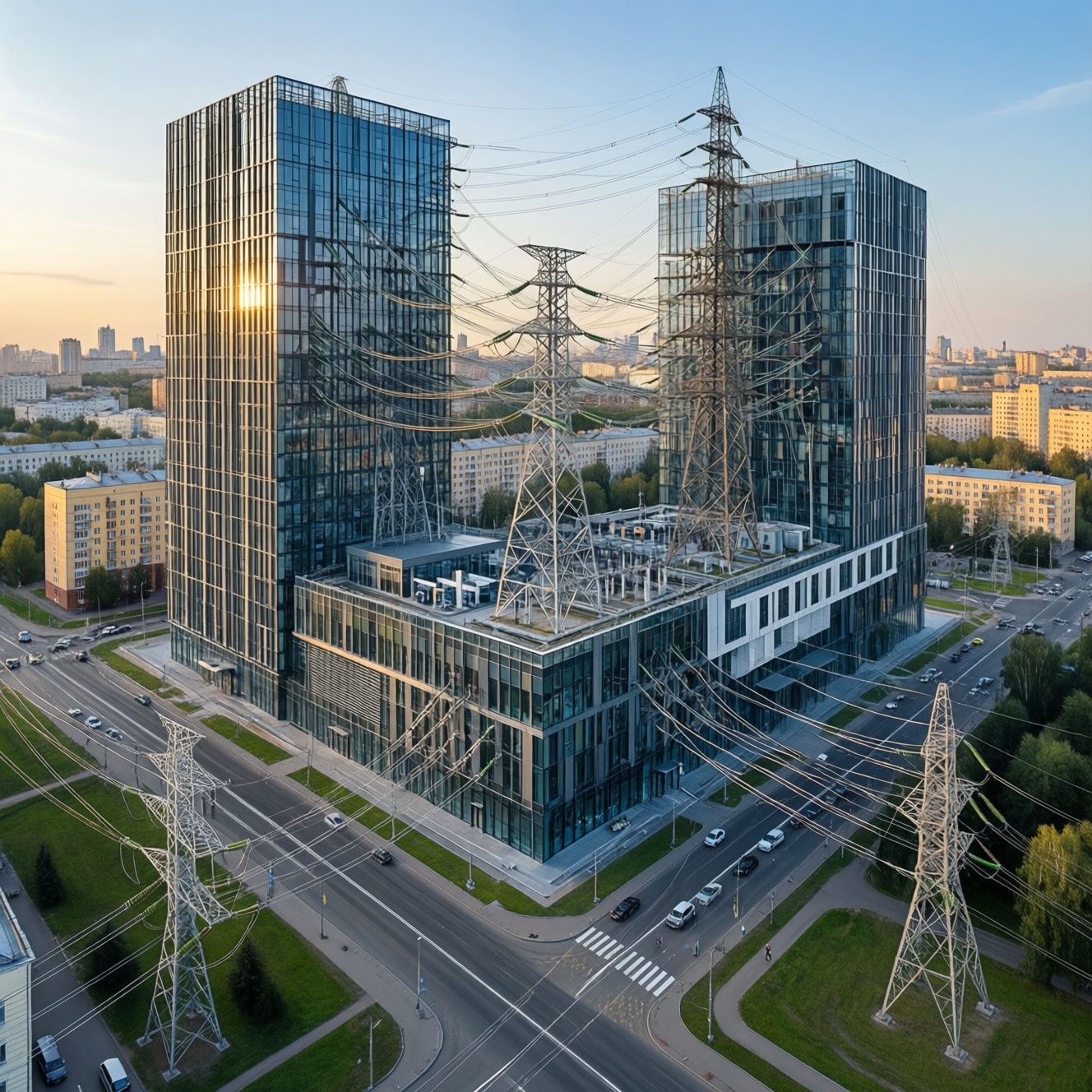 Россети подключили бизнес-центр в Академическом районе Москвы к электросетям